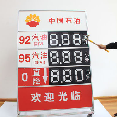 IP65 Light Transmission Gas Station Price Signs LED Digital Display Board